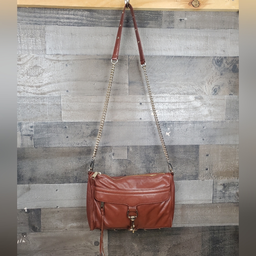 Rebecca Minkoff Leather and Chain Crossbody Boho Bag